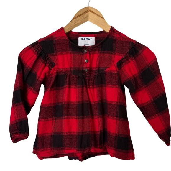 Old Navy Other - 🍎Red and Black Fall Flannel Girls Size 5 EUC Old Navy